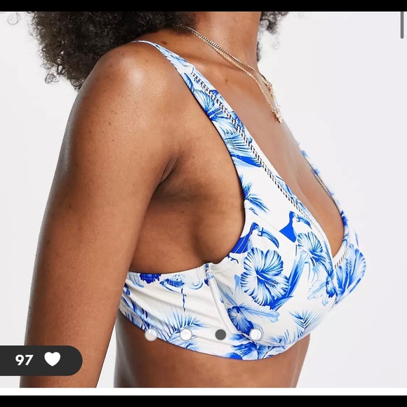 NWT Figleaves Toulouse underwired plunge bikini top US36H bottom US10 - Picture 7 of 15